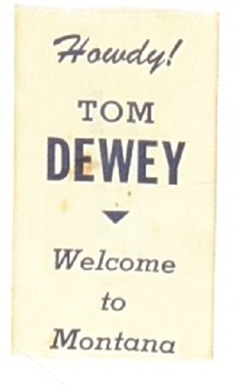 Howdy! Tom Dewey Welcome to Montana