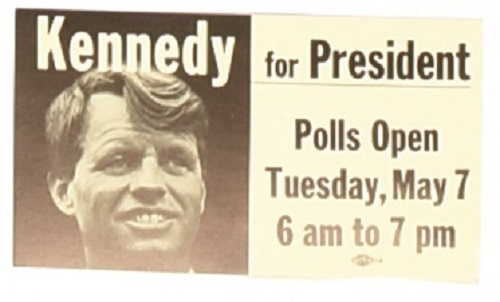 Robert Kennedy Indiana Election Card