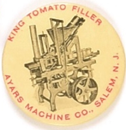 King Tomato Filler New Jersey Advertising Pin