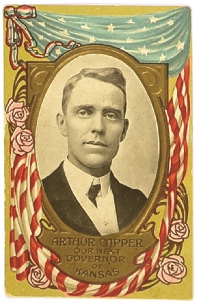 Capper for Governor of Kansas Postcard