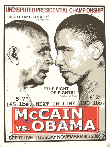 Obama vs. McCain “Mr. Brainwash” Print