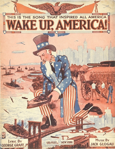Wake Up America WW I Sheet Music