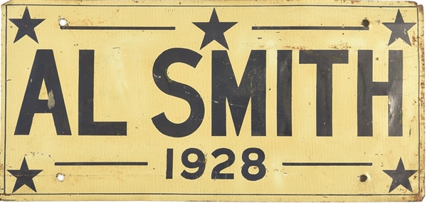 Al Smith 1928 License Plate