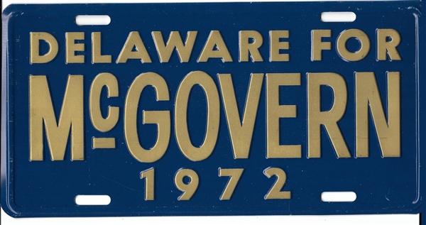 Delaware for McGovern License Plate