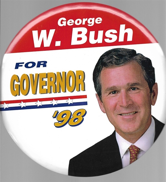 George W. Bush for Governor 9 Inch Celluloid