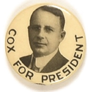 Cox for President 1 1/4 Inch Celluloid