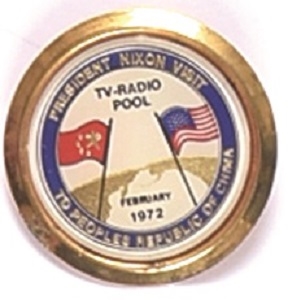 Nixon China TV-Radio Pool Pin