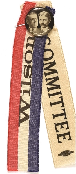 Wilson, Marshall Jugate and Committee Ribbons