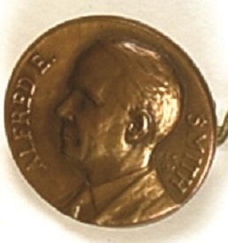 Alfred E. Smith Embossed Metal Pinback