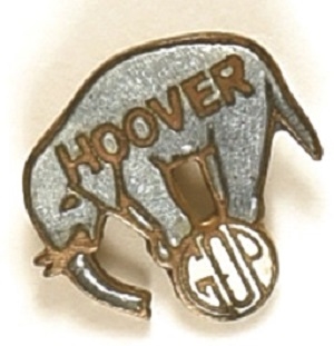 Hoover Elephant on GOP Ball Enamel Pin