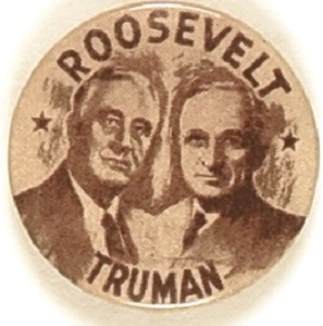 Roosevelt, Truman Scarce 1 Inch Jugate