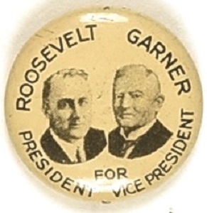 Roosevelt, Garner Scarce Litho Jugate