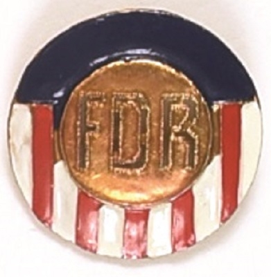 Roosevelt FDR Enamel Pinback