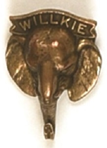 Willkie Elephant Pinback