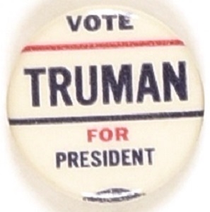 Vote Truman for President Rare RWB Celluloid