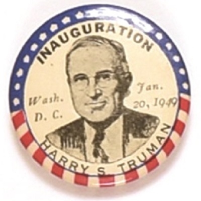 Truman 1949 Inauguration Celluloid