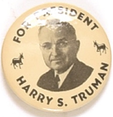 Truman for President Pair of Donkeys