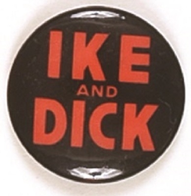 Ike and Dick Bright Red and Black Celluloid