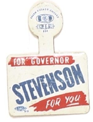 Stevenson for Governor Litho Tab