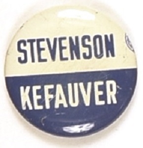 Stevenson and Kefauver Blue and White Litho