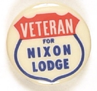 Veteran for Nixon, Lodge Shield Celluloid