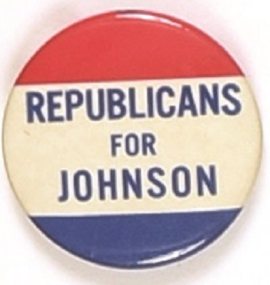 Republicans for Johnson RWB Celluloid