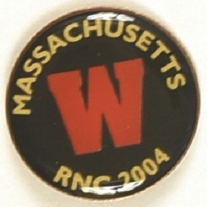 GW Bush, Massachusetts W RNC Pinback