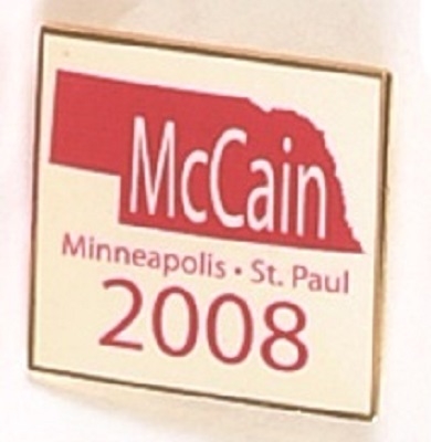 McCain 2008 Convention Nebraska Pin