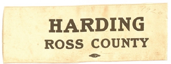 Harding Ross County, Ohio, Ribbon