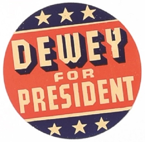 Dewey for President Paper Sticker