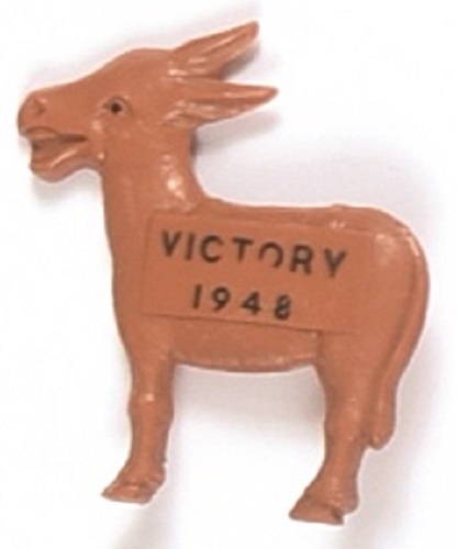 Truman Victory 1948 Donkey Pinback