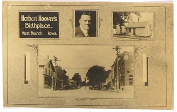 Hoovers Birthplace Postcard