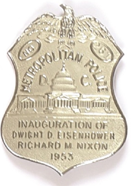 Eisenhower 1953 D.C. Police Inauguration Badge
