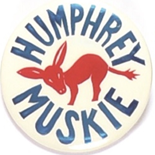 Humphrey, Muskie Plastic Donkey Pin