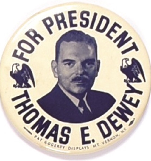 Dewey for President Large Eagles Celluloid