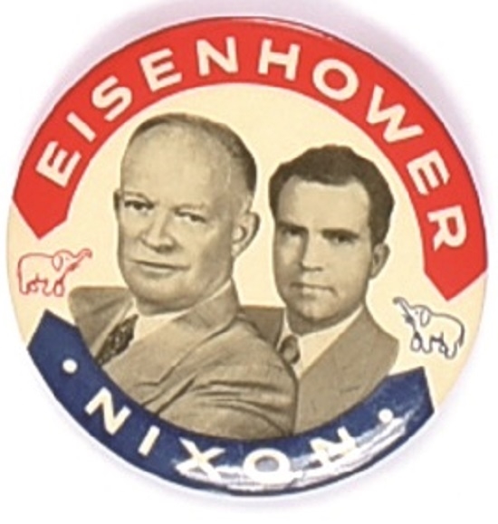 Eisenhower, Nixon 3 1/2 Inch Elephants Jugate