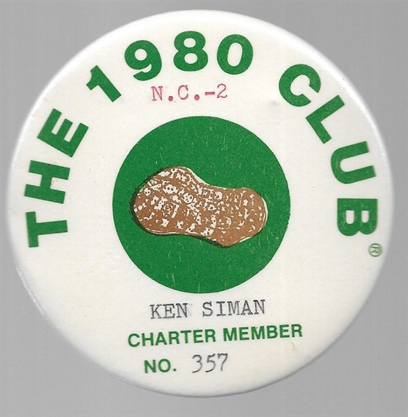 Carter 1980 Club Peanut Charter Member
