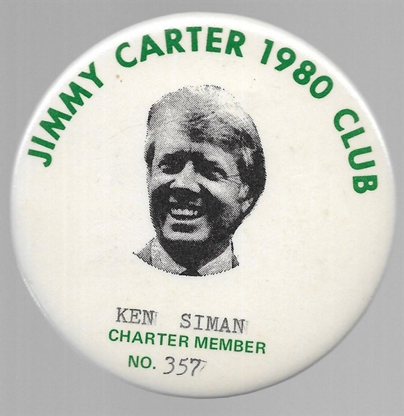 Carter 1980 Club Charter Member Photo Pin