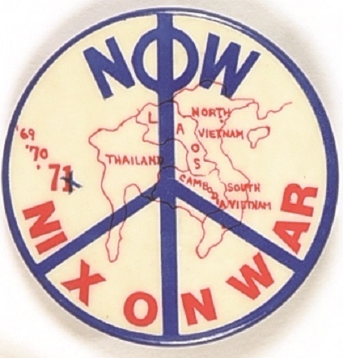 Nix On War Anti Vietnam War Pin