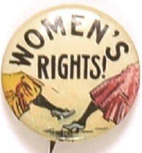 Womens Rights, Color Suffrage Cartoon Pin