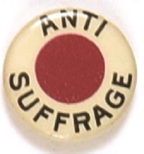 Anti Suffrage Bullseye Celluloid