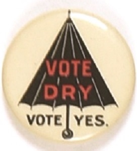 Vote Dry, Vote Yes Umbrella Celluloid