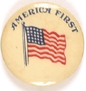 America First Flag Celluloid