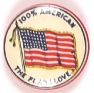 100% American the Flag I Love