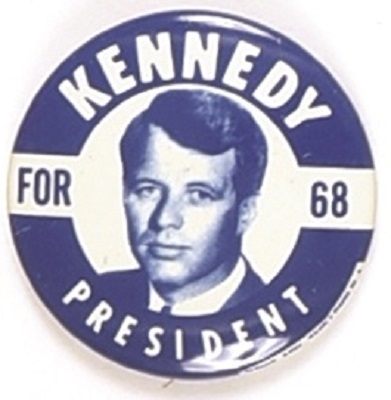 Robert Kennedy for President Blue and White Litho