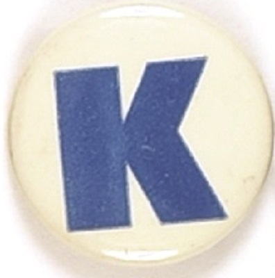 Robert Kennedy Rare "K" Celluloid