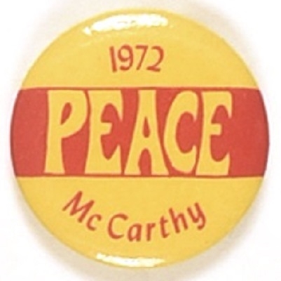 McCarthy 1972 Peace Celluloid