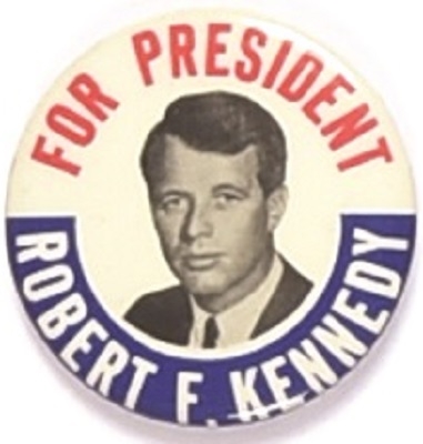 Robert Kennedy for President Classic 1960s Design Celluloid