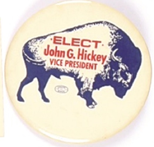 Hickey for Vice President Wyoming Buffalo Pin