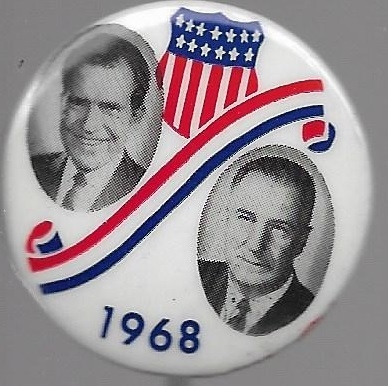 Nixon, Agnew 1968 Shield and Swirl